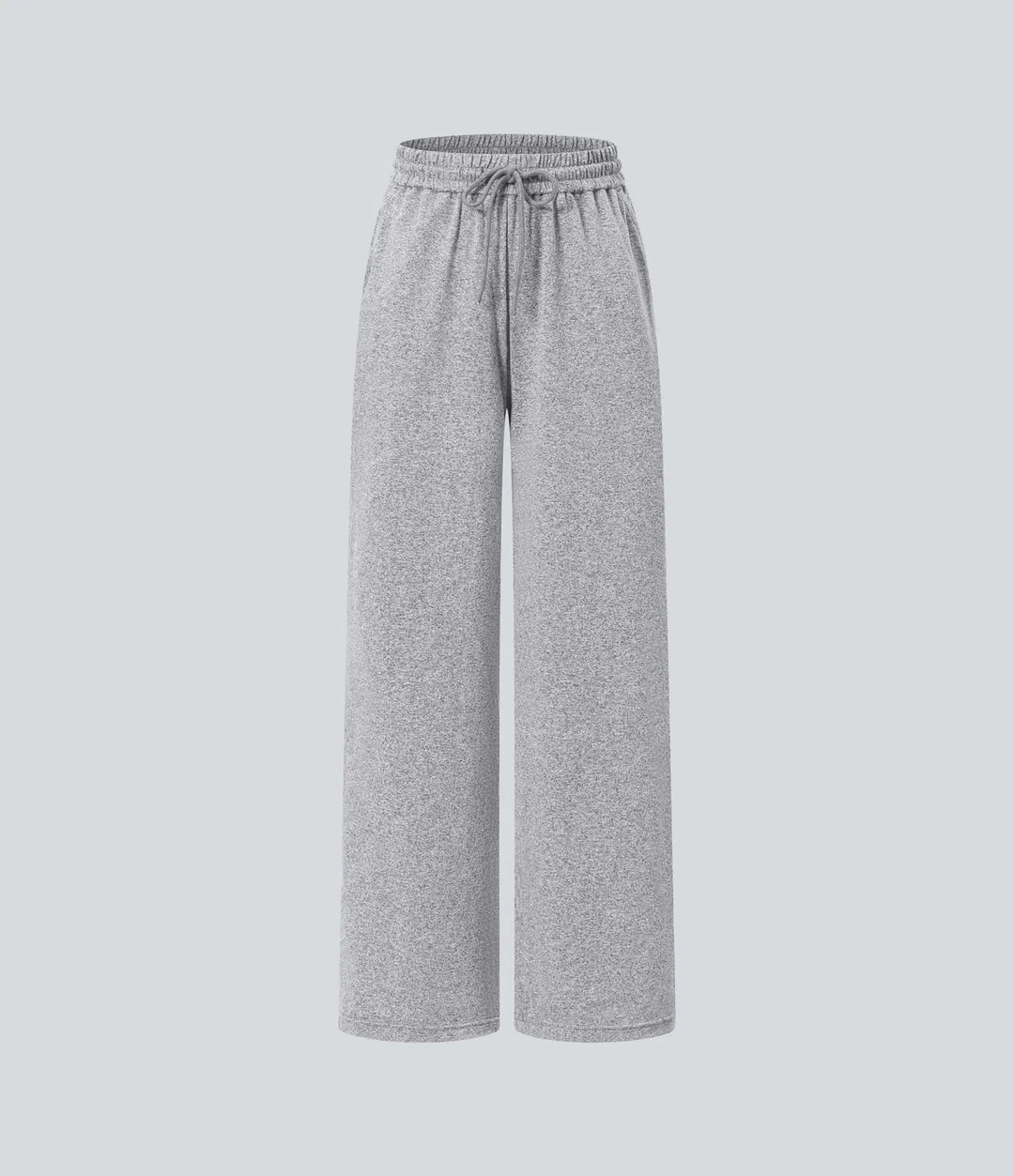 Med hög midja dragsko ficka vida ben baggy vardagsbyxor