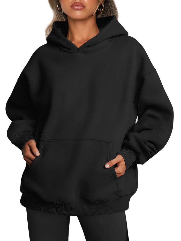 Wilma | Oversize hoodie med fleecefoder och känguruficka