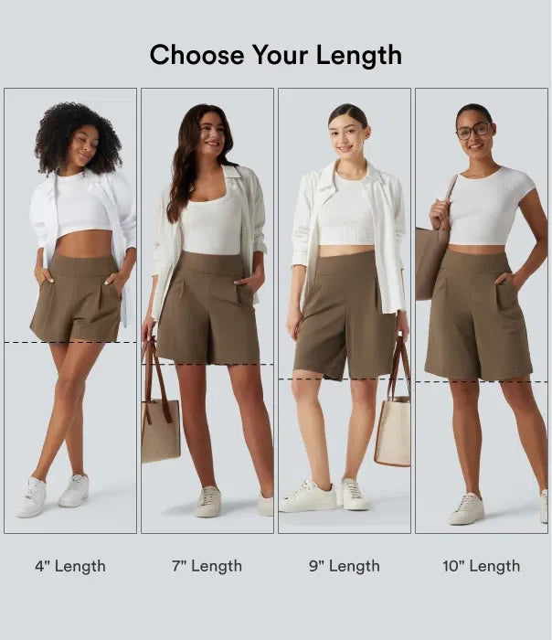 DayStretch med hög midja för arbete baggy shorts 4&