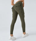 DayStretch med hög midja cargoficka smal yogaleggings