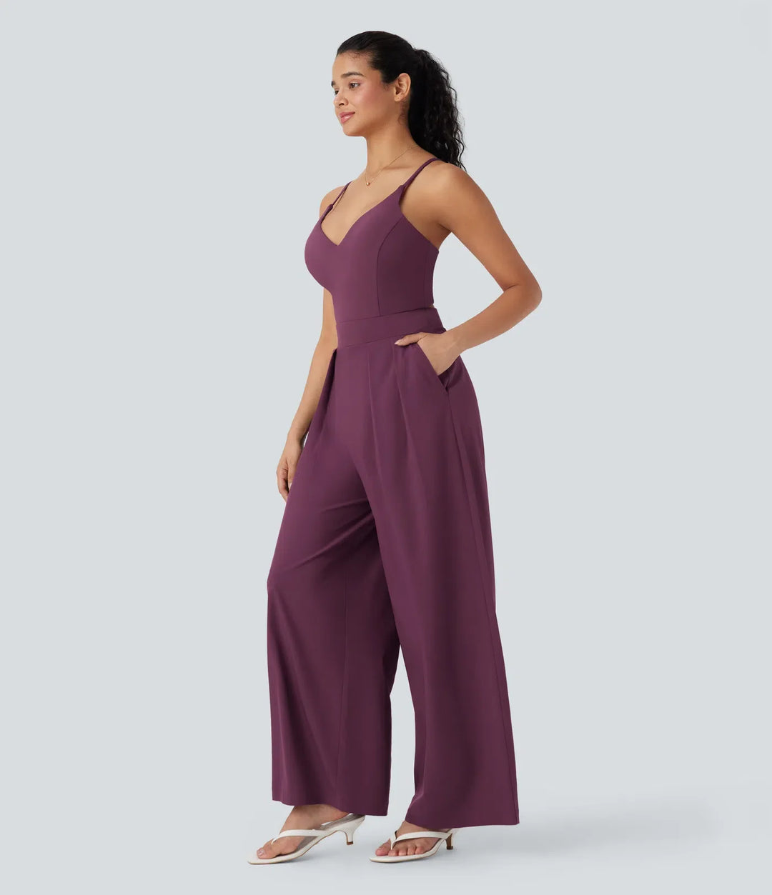 Breezeful vida ben snabbtorkande vardaglig slip jumpsuit med fickor-Easy Peezy Edition
