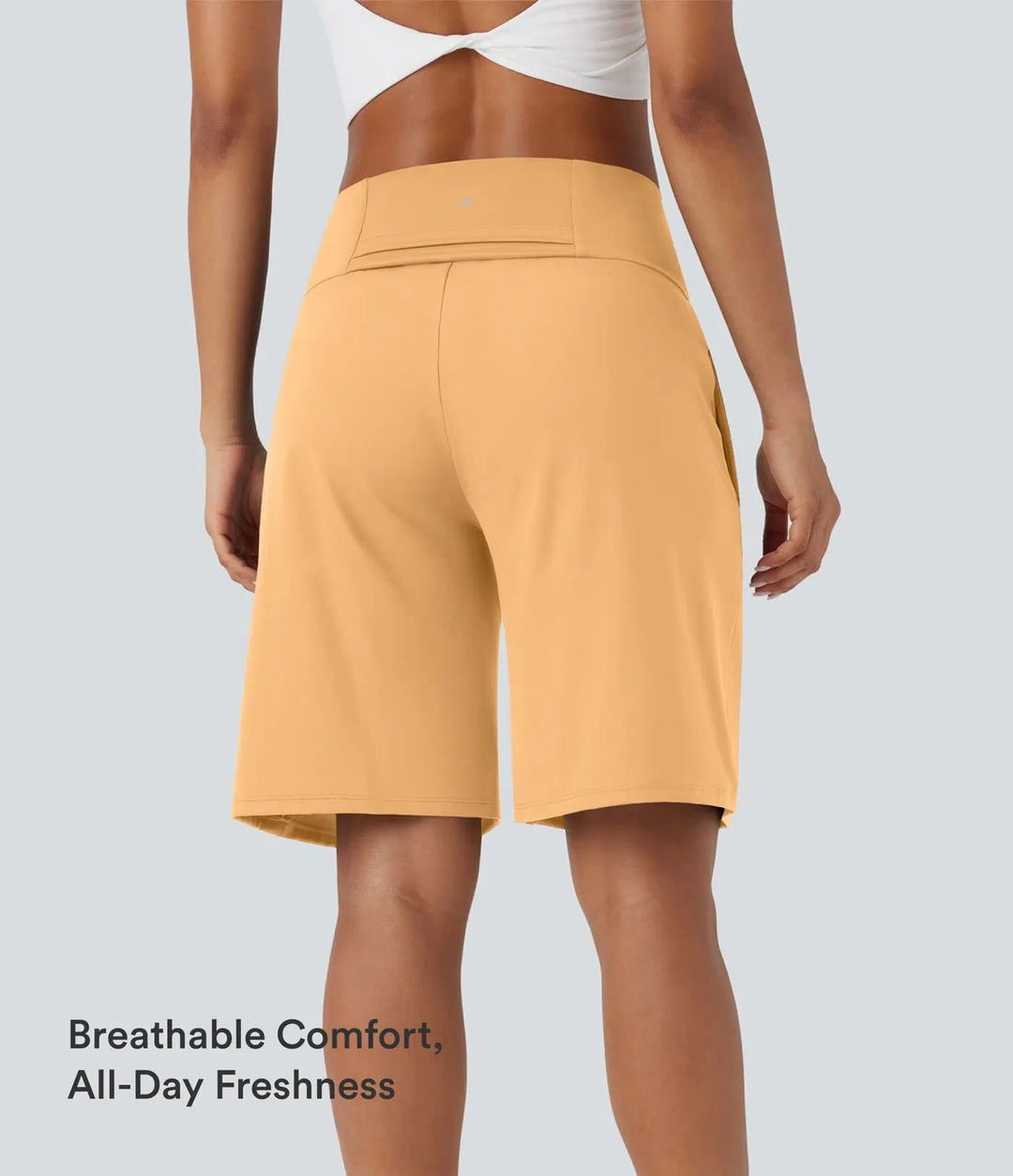 SoftlyZero Airy med hög midja och fickor InstantCool yoga bermudashorts