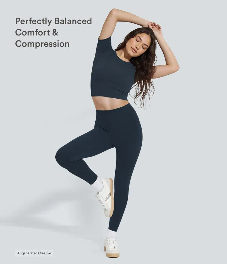 Halara UltraSculpt med hög midja scrunch-effekt rumplyftande magkontroll ficka formande träningsleggings