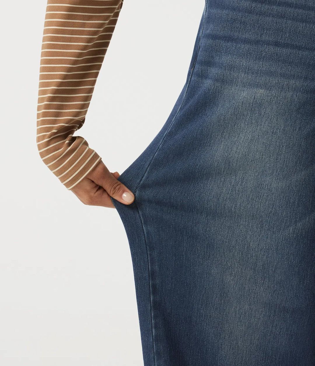 Lyckera Flex låg midja baggy vardaglig bomull jeans med fickor