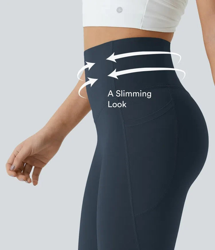 Halara UltraSculpt med hög midja scrunch-effekt rumplyftande magkontroll ficka formande träningsleggings