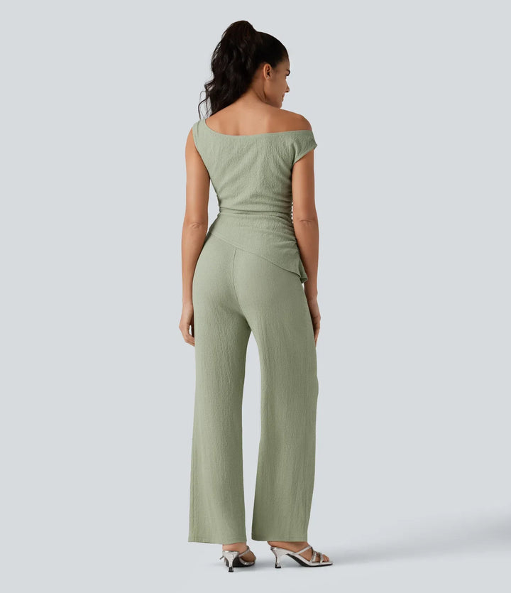 Bara axlar inbyggd BH vardaglig jumpsuit-Easy Peezy Edition
