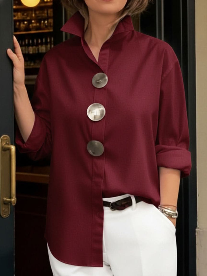 VERA ELEGANT KRAGEBLUS