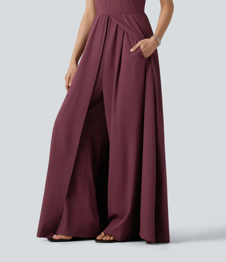 Breezeful ärmlös snabbtorkande jumpsuit med fickor-Easy Peezy Edition