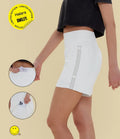 Lyckera X Smiley® SoftlyZero luftig superhög midja 2-i-1 InstantCool yoga shorts 5'' med fickor-längre längd