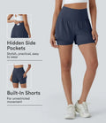 SoftlyZero Airy med extra hög midja 2-i-1 InstantCool yogashorts 5'' med fickor