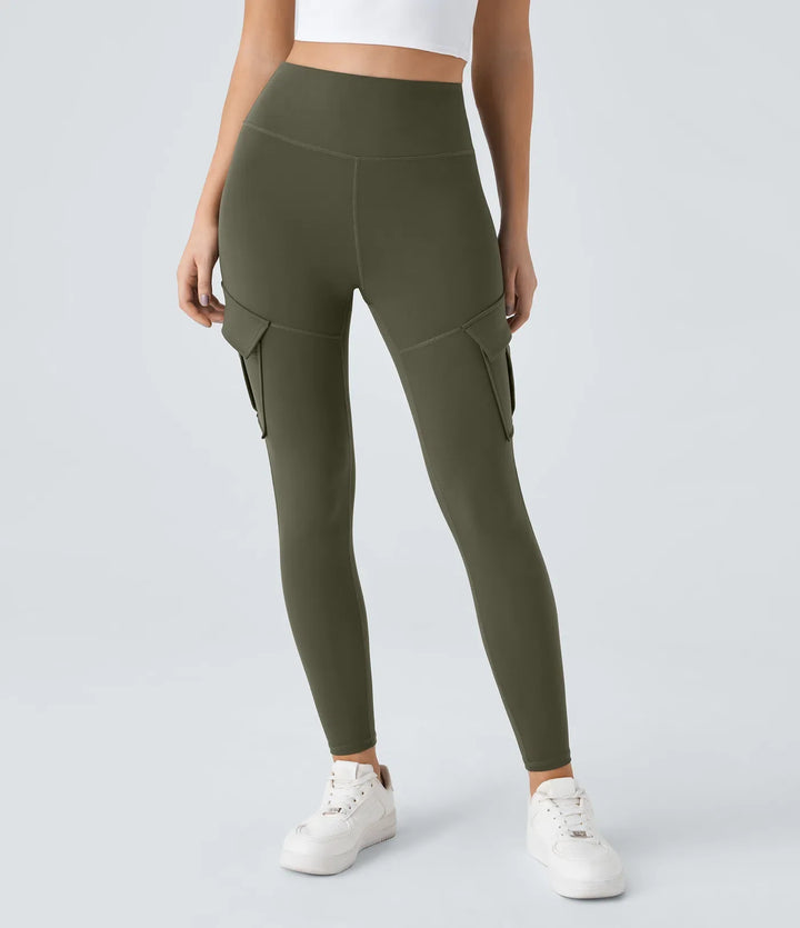 DayStretch högmidjad cargo ficka skinny yogaleggings