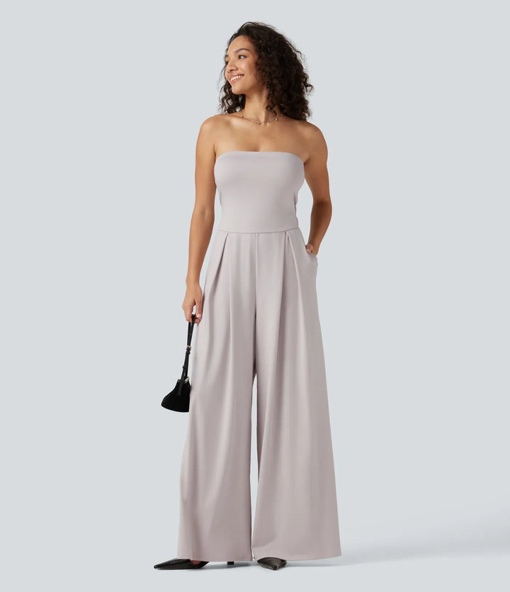 Tub baggy vardaglig jumpsuit med fickor-Easy Peezy Edition