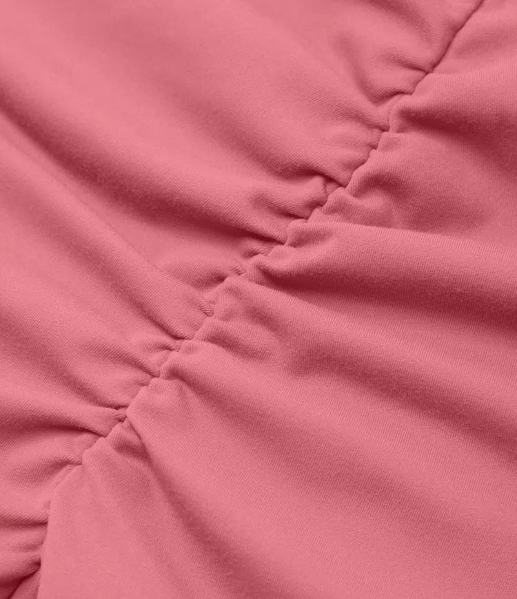 SoftlyZero Plush med hög midja omlott rynklad yogashorts 5&
