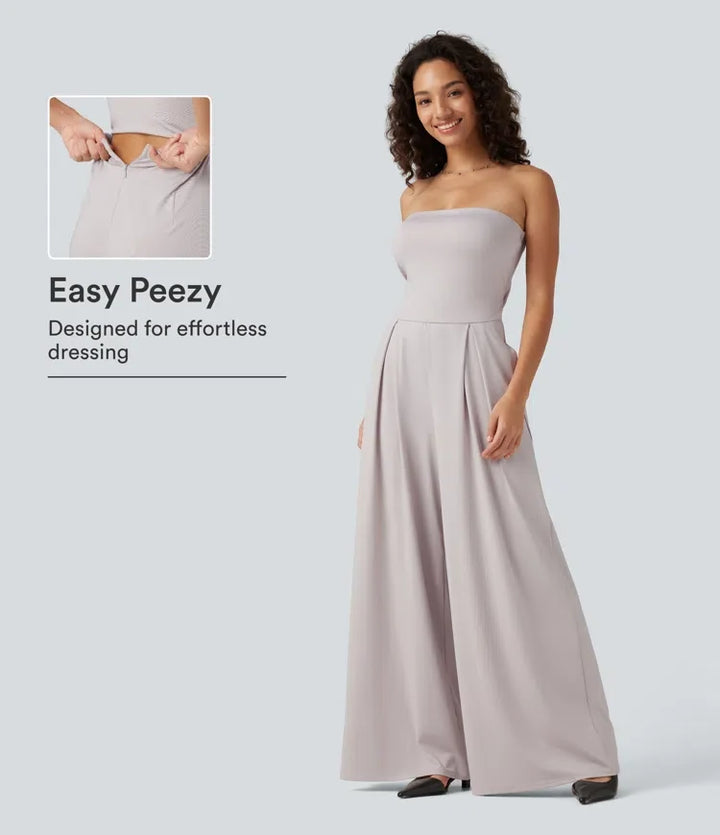 Tub baggy vardaglig jumpsuit med fickor-Easy Peezy Edition