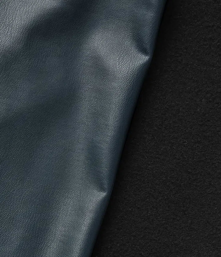 Högmidjad vida ben stretchig PU fleece vardagsbyxor med fickor