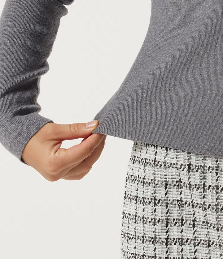 V-ringad långärmad smal arbete Cardigans