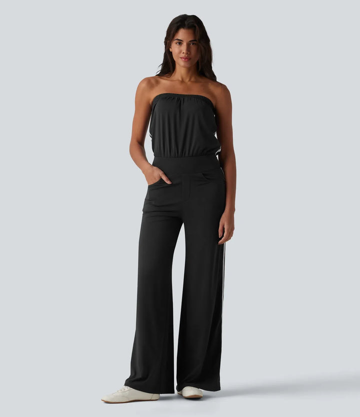 SoftlyZero snabbtorkande tub sidoränder vardaglig jumpsuit med fickor-Easy Peezy