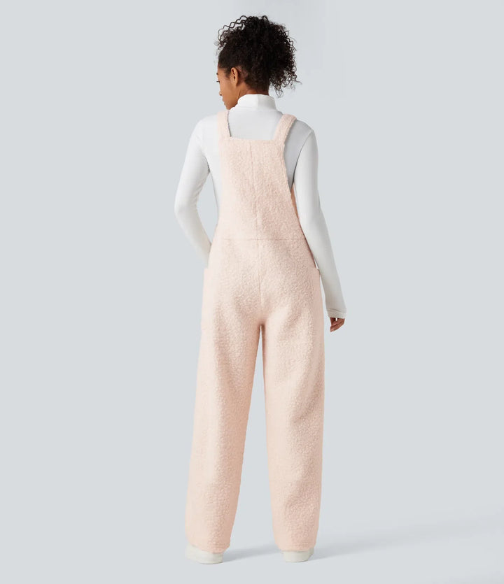 V-ringad vardaglig teddy overall med fickor