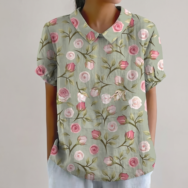 ROSEDENE SALVIBLÖSIG BLUS