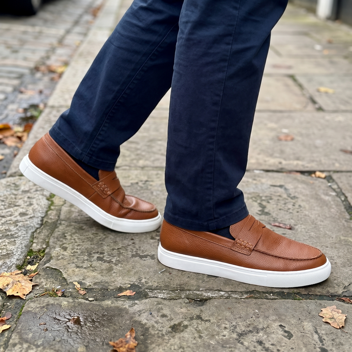 MORTLAKE LOAFERS I TEXTURERAT LÄDER
