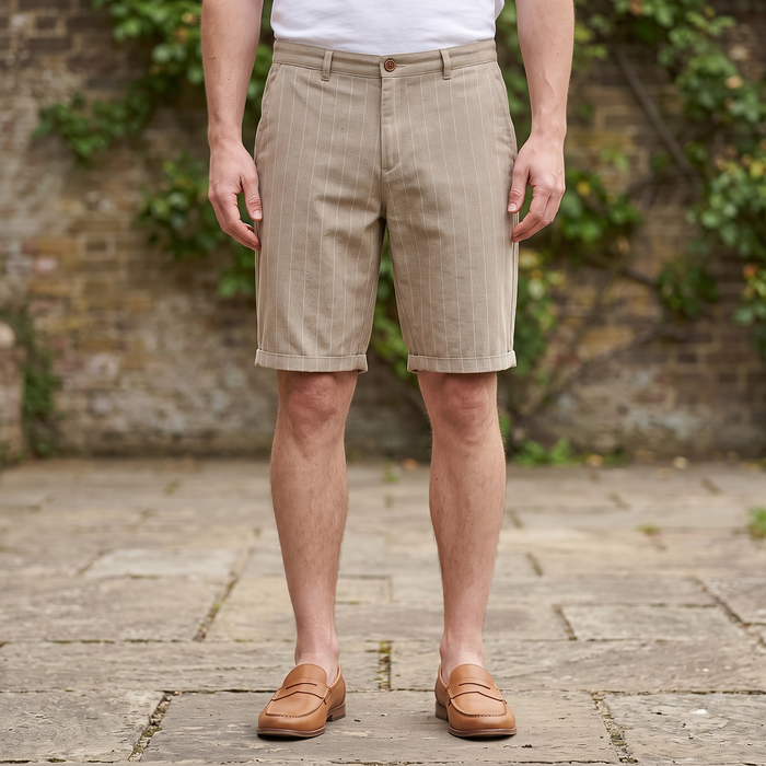 BROMLEY SHORTS I BOMULL OCH LINNE