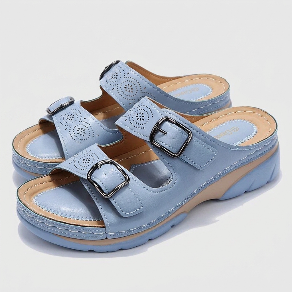 ELEANOR SANDALER MED DUBBELT SPÄNN OCH STÖD