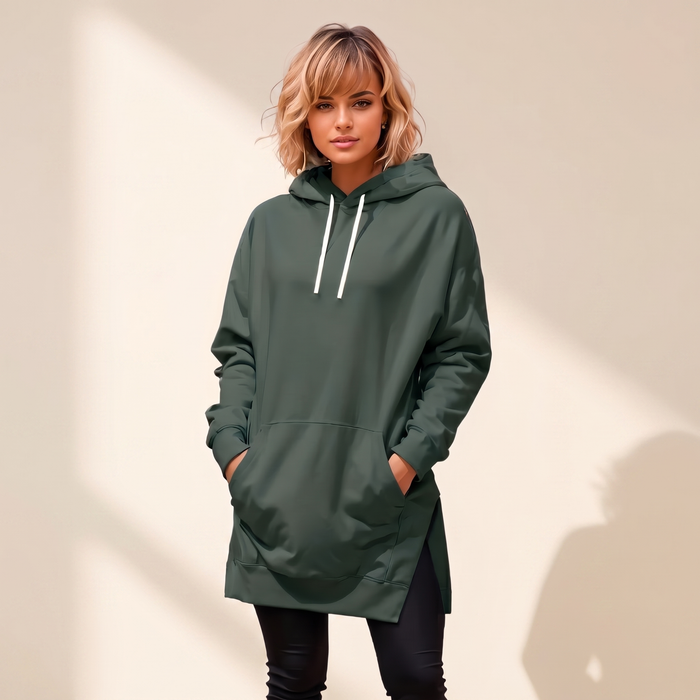 AVELMERE MJUK FLEECE HOODIEKLÄNNING