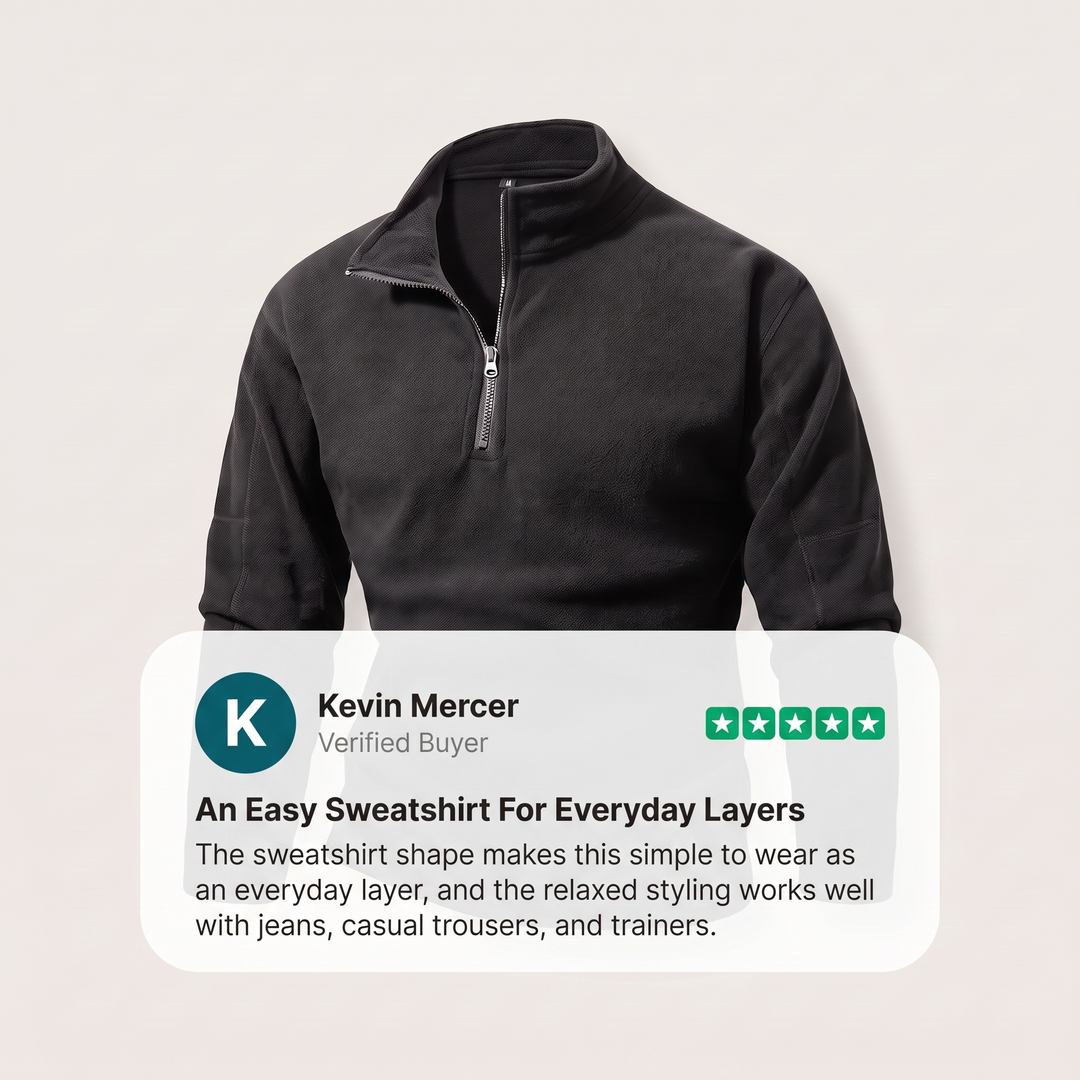 SMART STAND-COLAR SWEATSHIRT