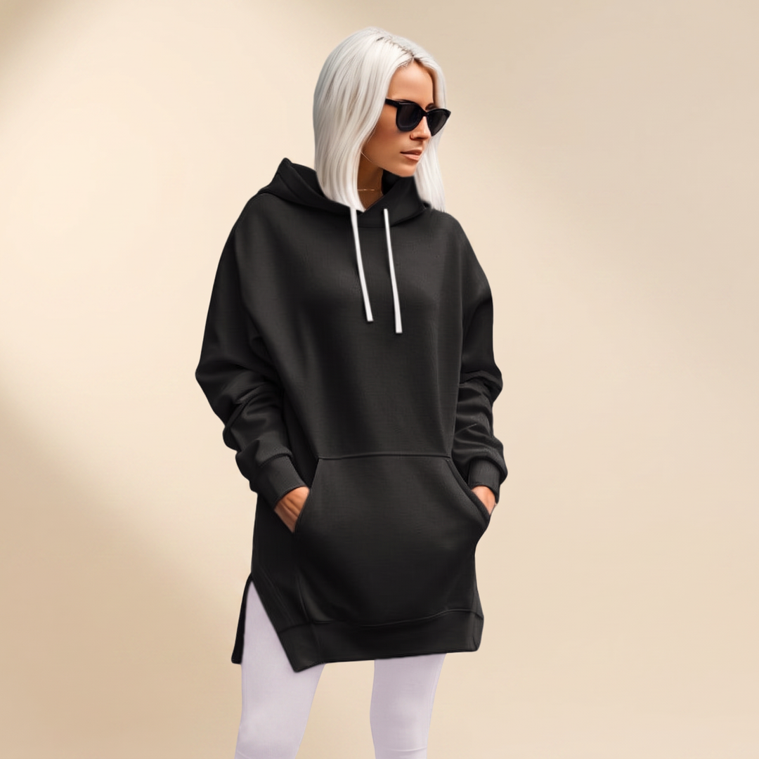 AVELMERE MJUK FLEECE HOODIEKLÄNNING