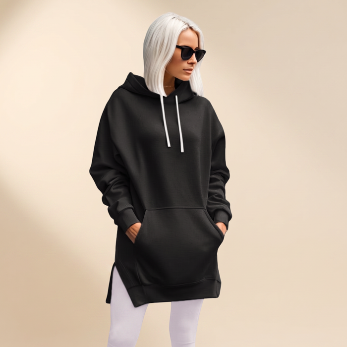 AVELMERE MJUK FLEECE HOODIEKLÄNNING