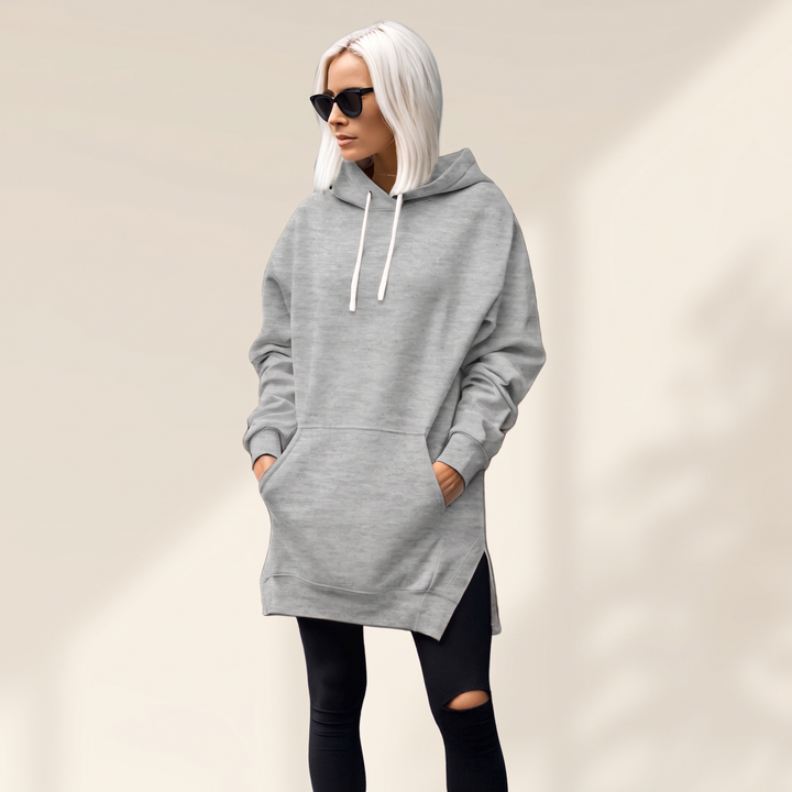 AVELMERE MJUK FLEECE HOODIEKLÄNNING