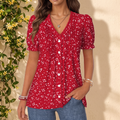 AVELWYN PRICKMÖNSKAD V-RINGAD BLUS