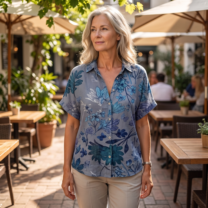 BLUS MED BLÖDMÖNSTER I MERRIVALE