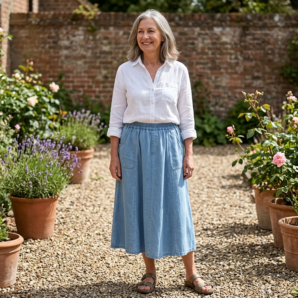 BRAYSTONE A-LINJAD JEANSKJOL