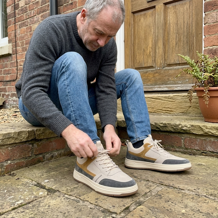 KINROSS PANELMÖSSADE SNEAKERS I MOCKA