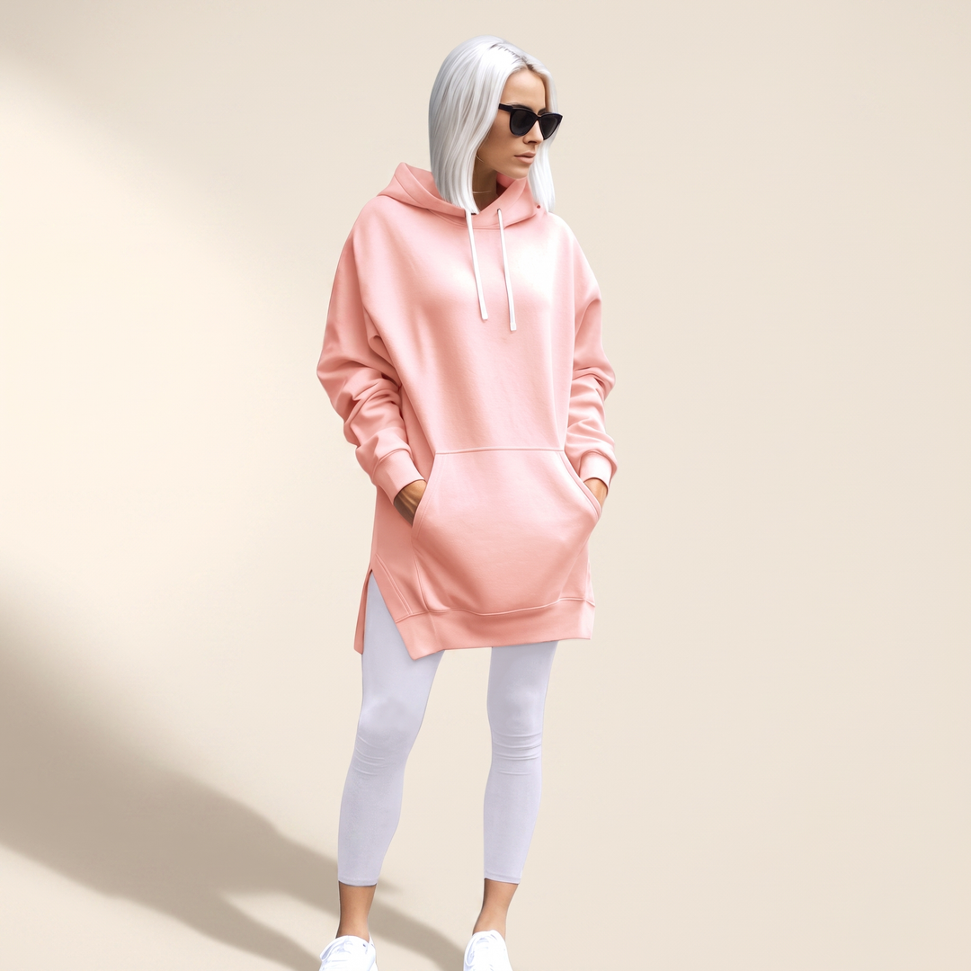 AVELMERE MJUK FLEECE HOODIEKLÄNNING