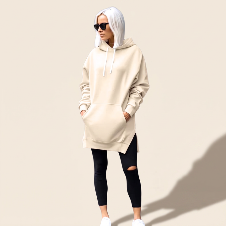 AVELMERE MJUK FLEECE HOODIEKLÄNNING