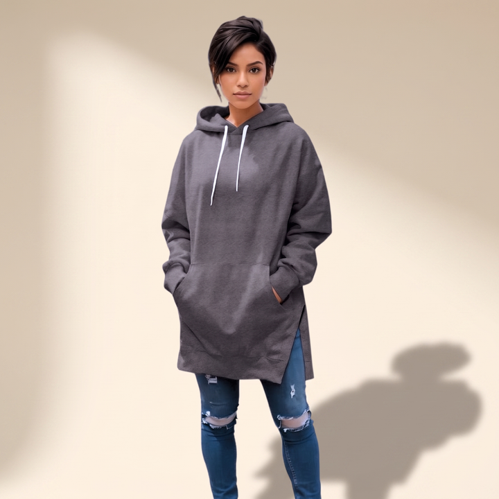 AVELMERE MJUK FLEECE HOODIEKLÄNNING