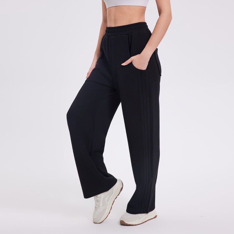 DayStretch medelhög midja vardaglig barrel ben baggy 7/8 byxor med fickor