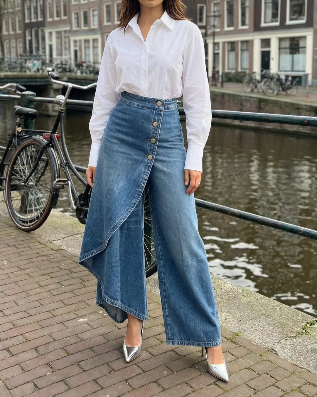 ELVORIA OMSLAGSTIL JEANS
