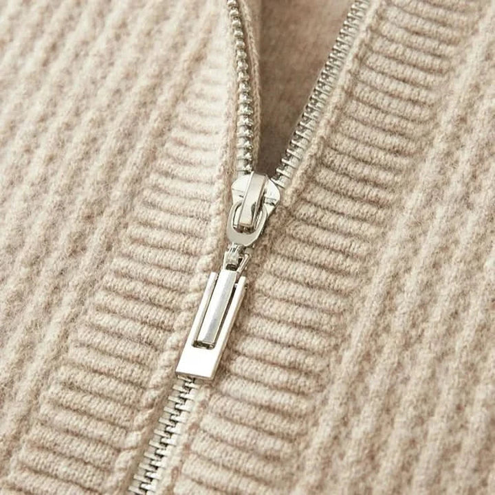 SORRENTO CASHMERE HOODIE MED DRAGKEDJA