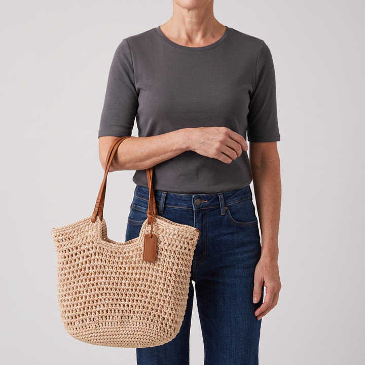 CLARA HANDVÄVD TOTE-VÄSKA
