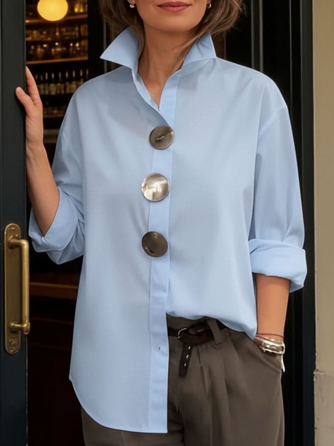 VERA ELEGANT KRAGEBLUS