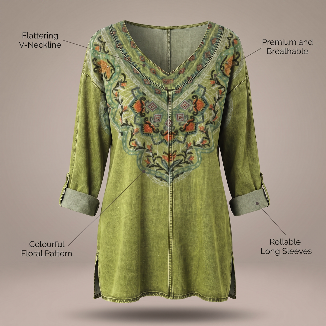 FLORA KLASSISK JEANSBLUS