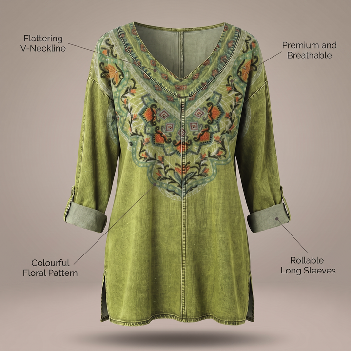 FLORA KLASSISK JEANSBLUS
