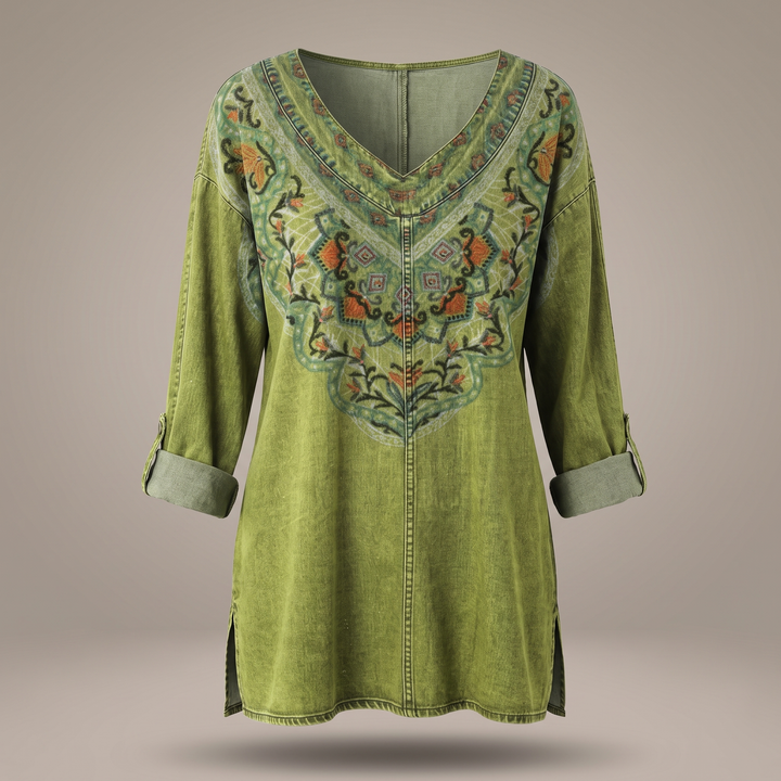 FLORA KLASSISK JEANSBLUS