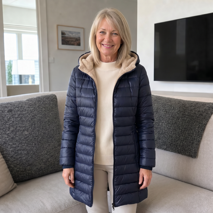 DAHLIA MELLANLÅNG FLEECEPARKA