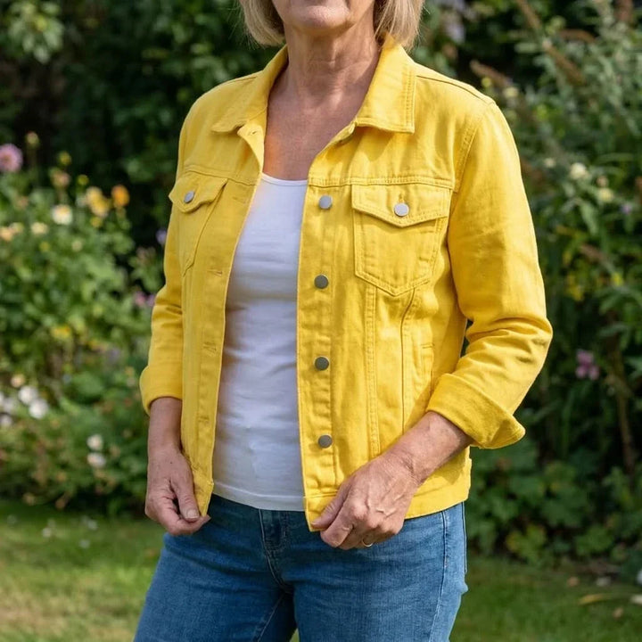 ELODIE COLOURBLOCK-JEANSJACKA