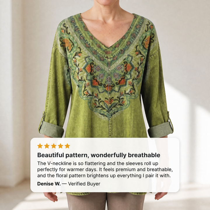 FLORA KLASSISK JEANSBLUS