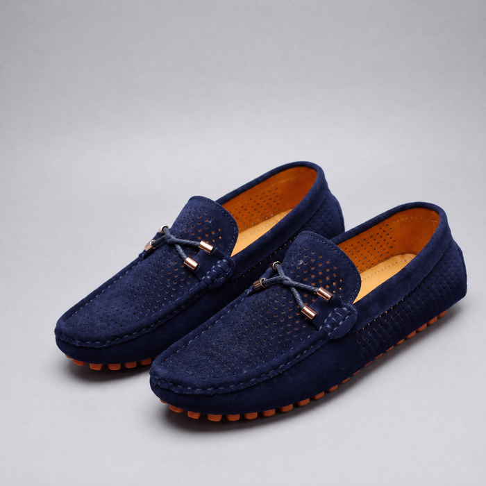 GIANNI PERFORERADE LÄDERLOAFERS